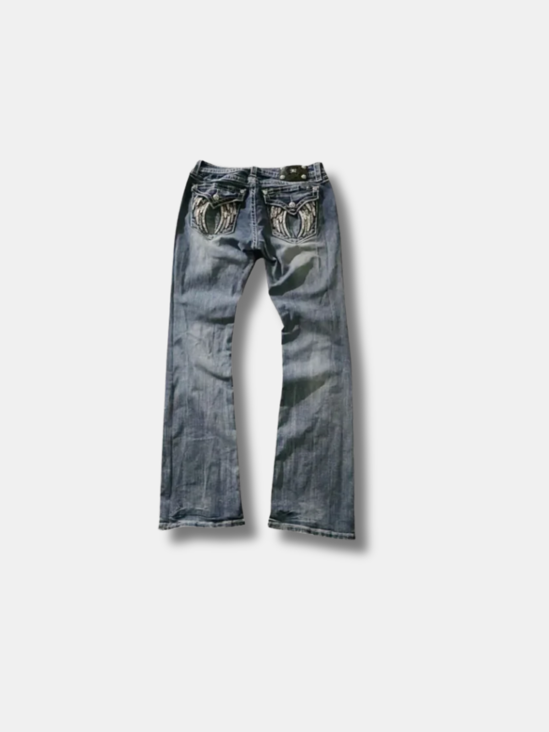 MM WING EMBROIDERY BOOTCUT JEANS