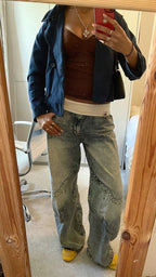 LOW RISE WIDE LEG JEANS