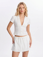 BIANCA BUTTON TOP