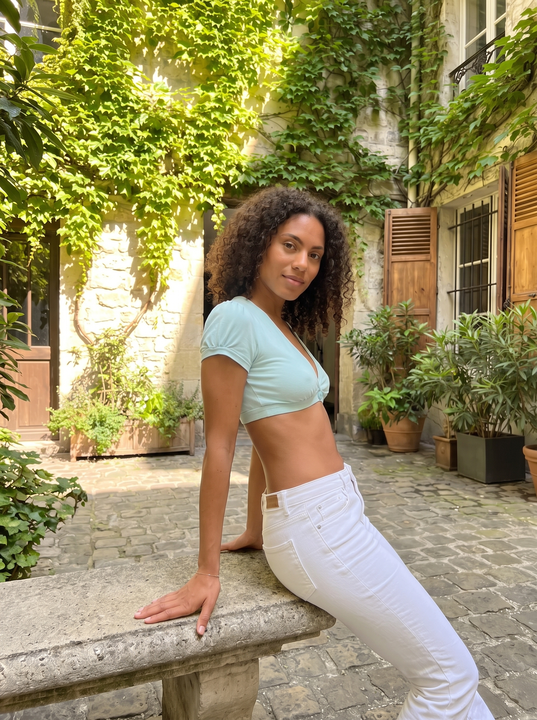 MAYA BUTTON CROP