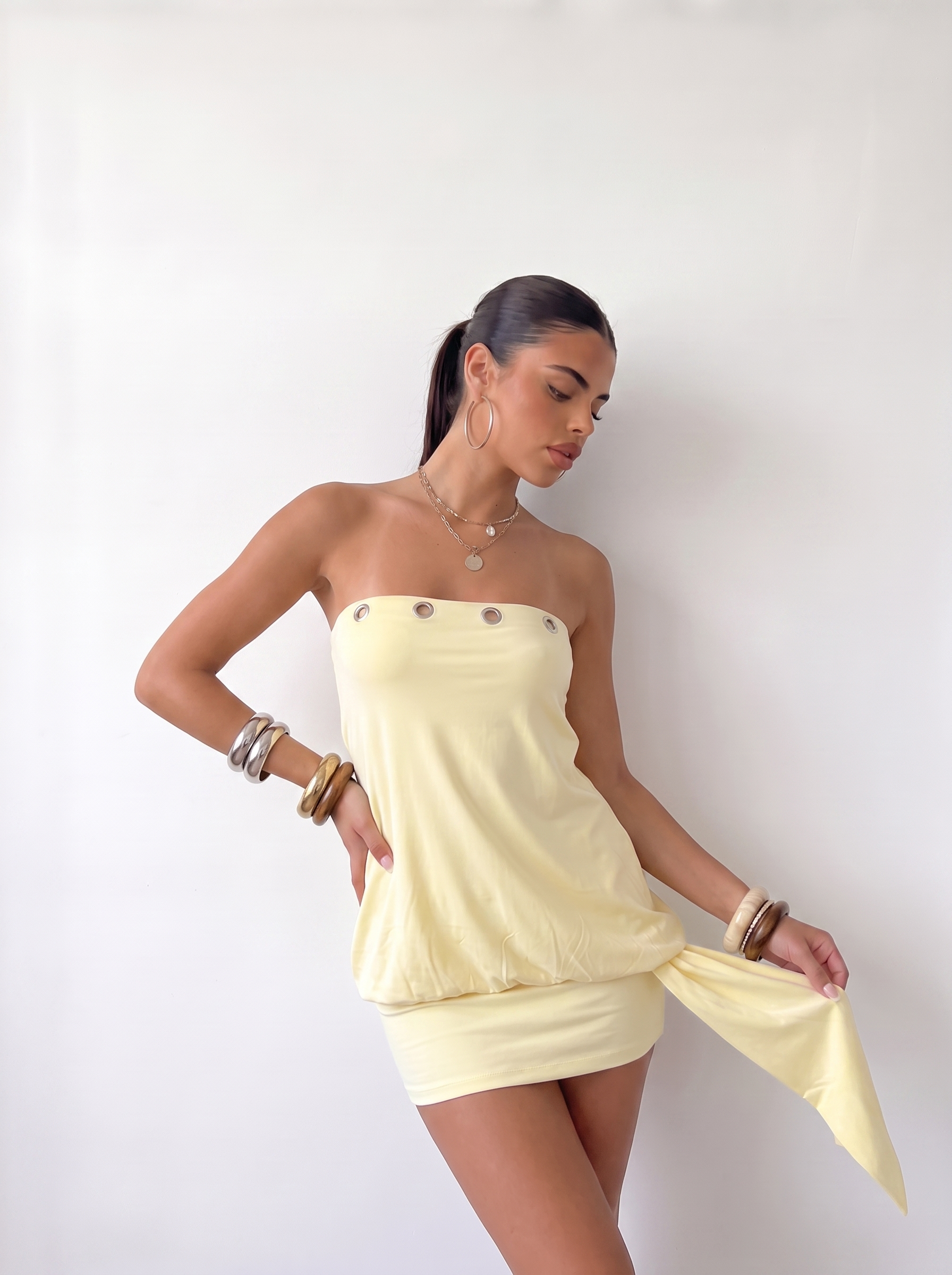 HARLOW DRAPE DRESS