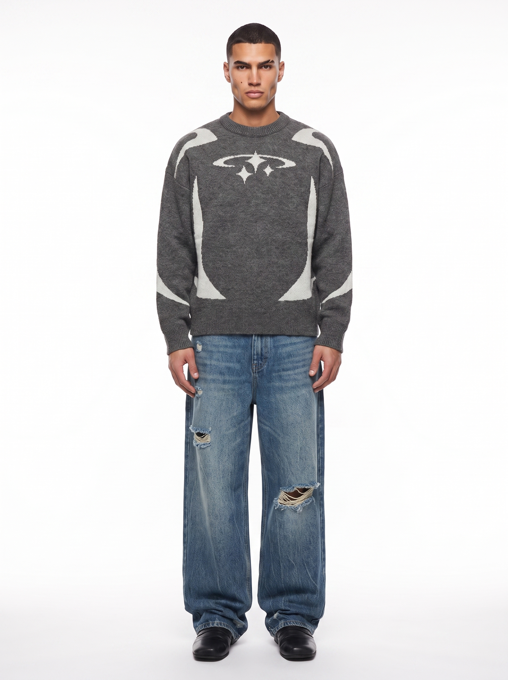 JACQUARD KNIT SWEATER