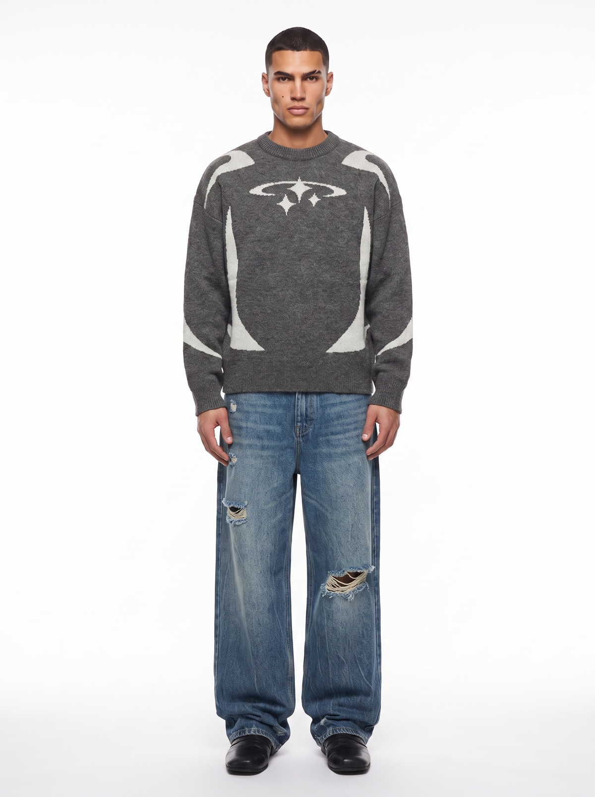 JACQUARD KNIT SWEATER
