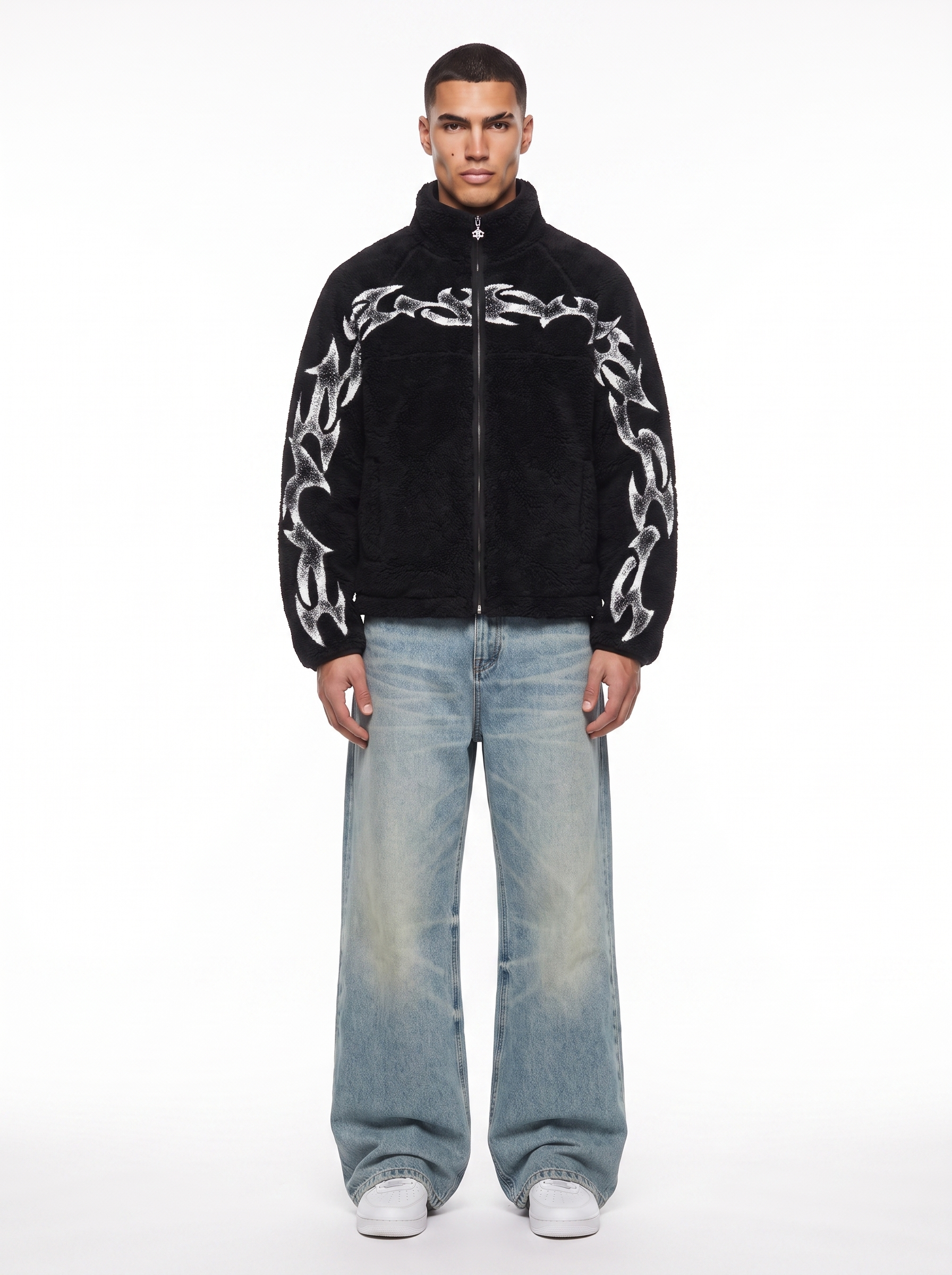 TRIBAL SHERPA ZIP JACKET