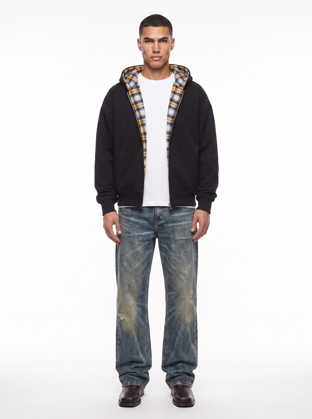 REVERSIBLE FLANNEL JACKET