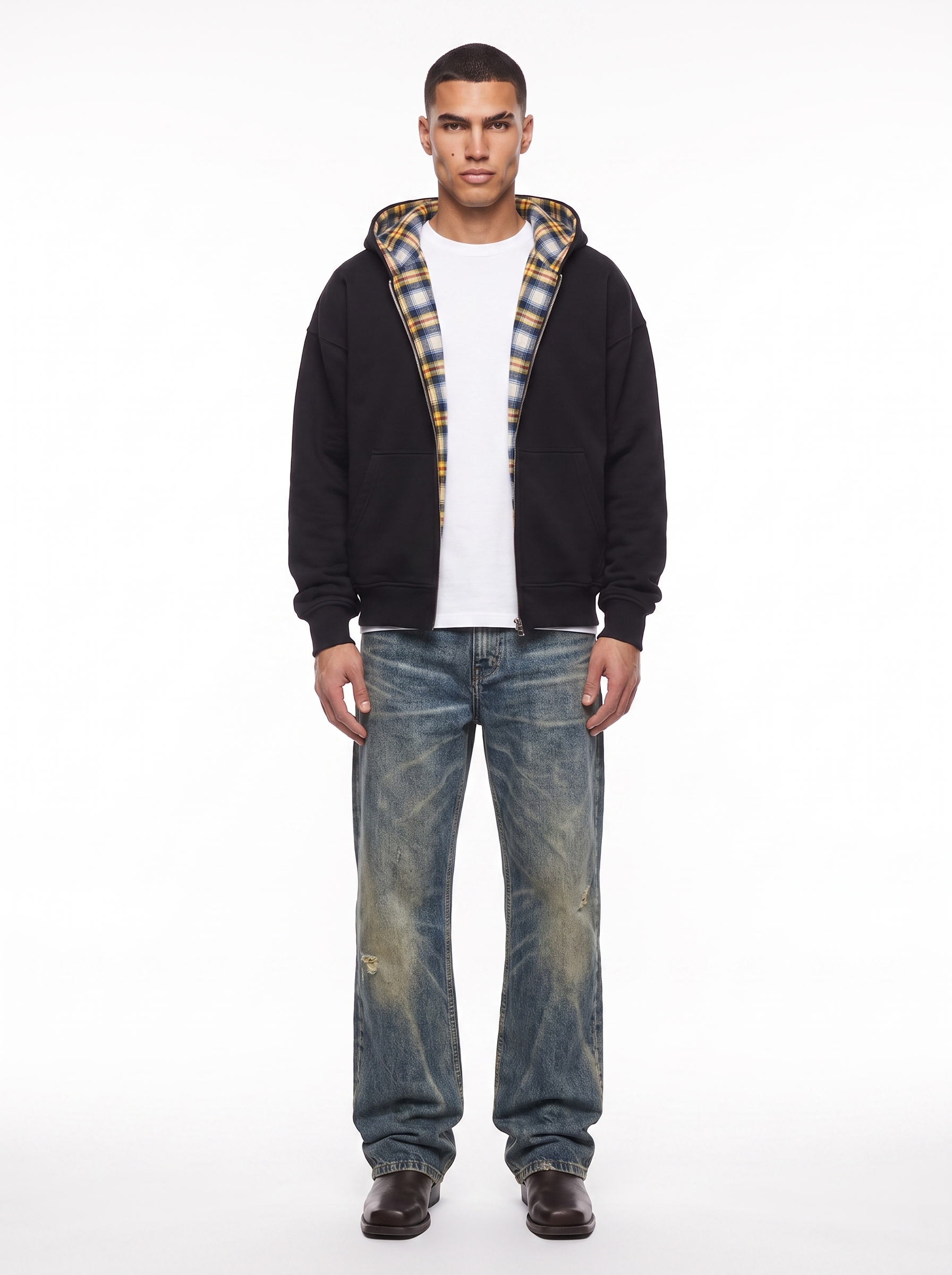 REVERSIBLE FLANNEL JACKET