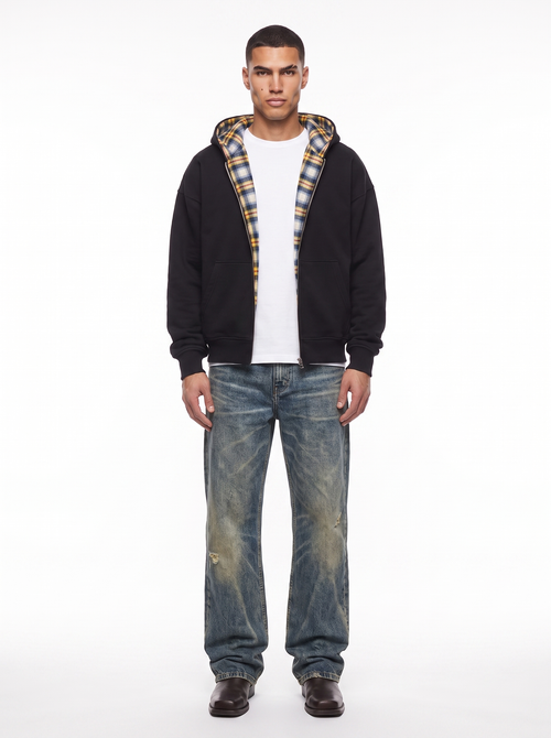 REVERSIBLE FLANNEL JACKET