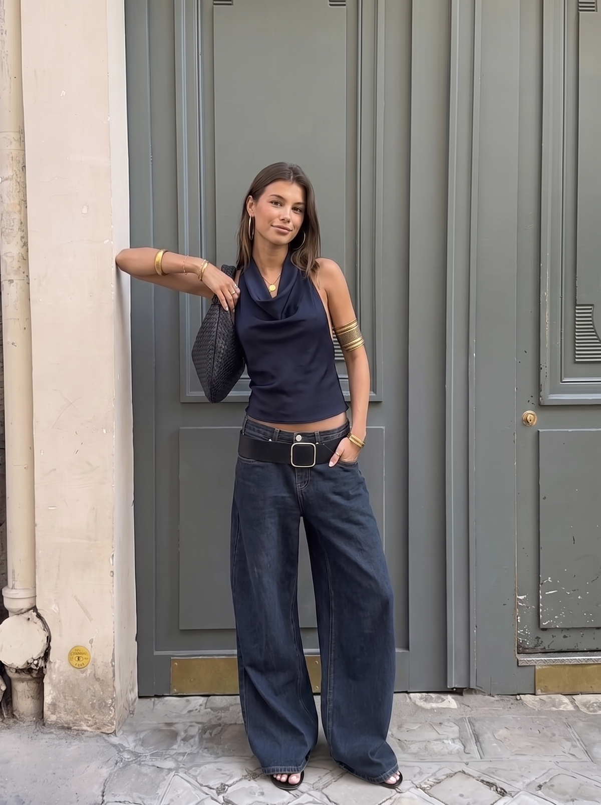 COWL NECK HALTER TOP