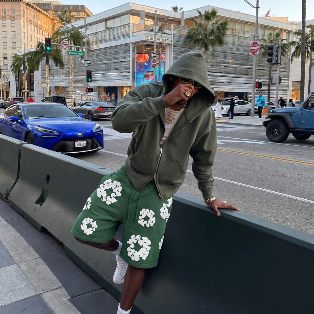 FLOWER TEARS SHORTS
