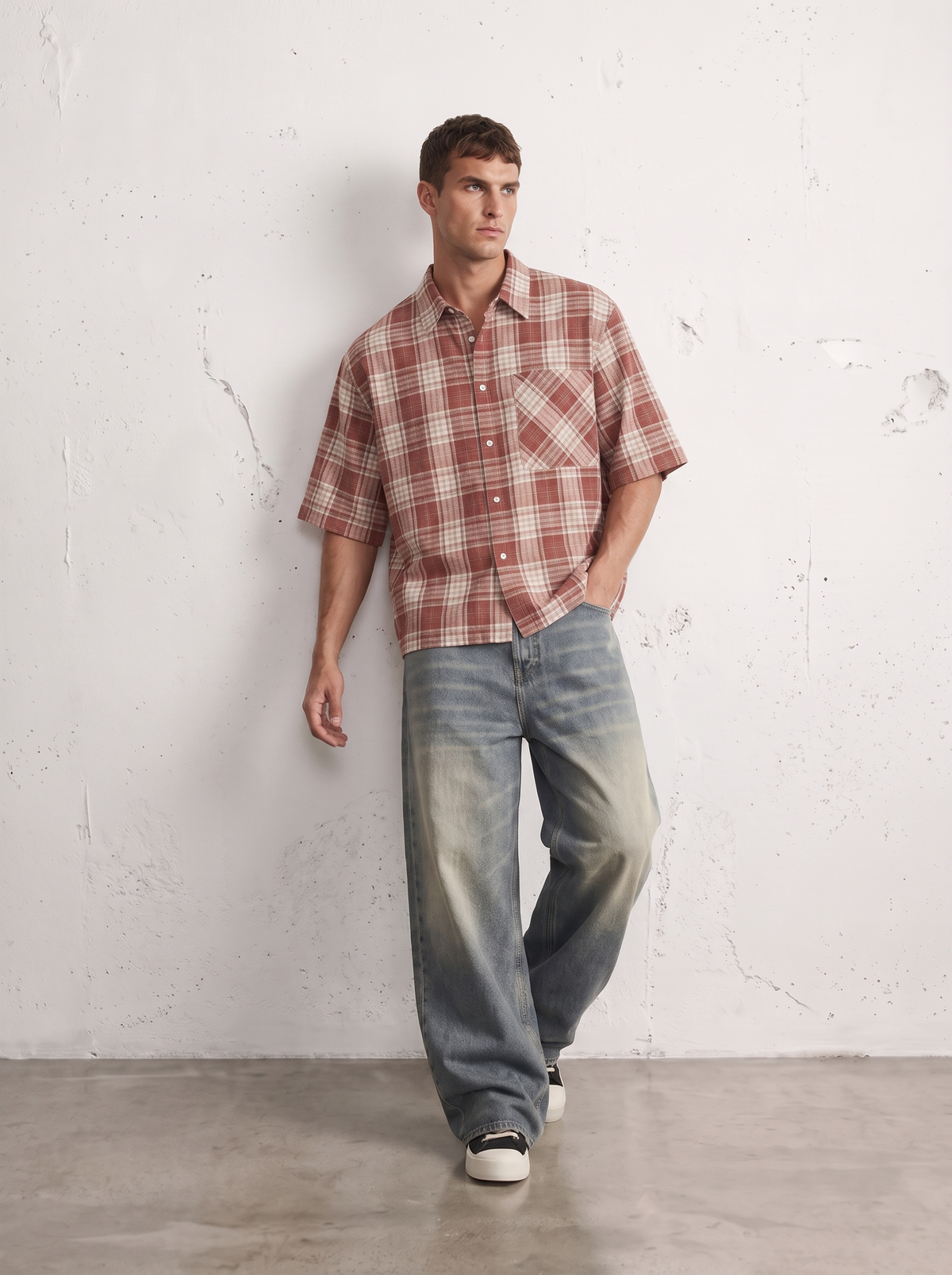 FLANNEL HALF-SLEEVE SHIRT