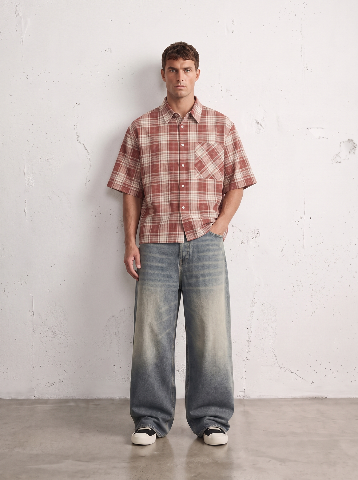 FLANNEL HALF-SLEEVE SHIRT