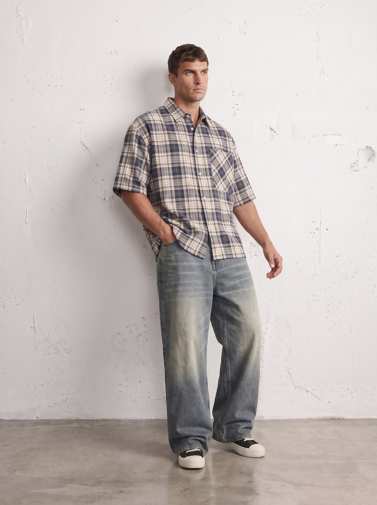 FLANNEL HALF-SLEEVE SHIRT