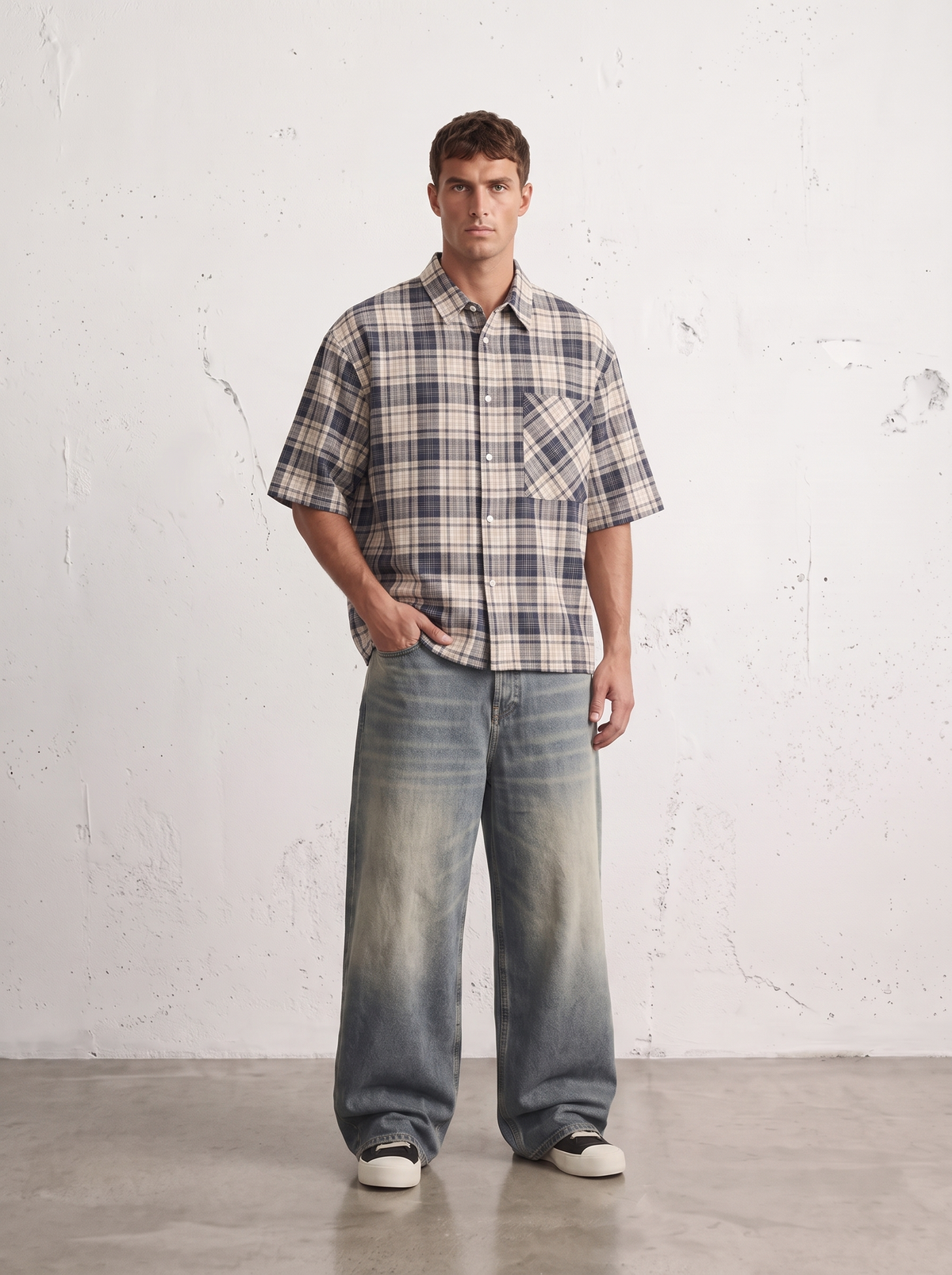 FLANNEL HALF-SLEEVE SHIRT