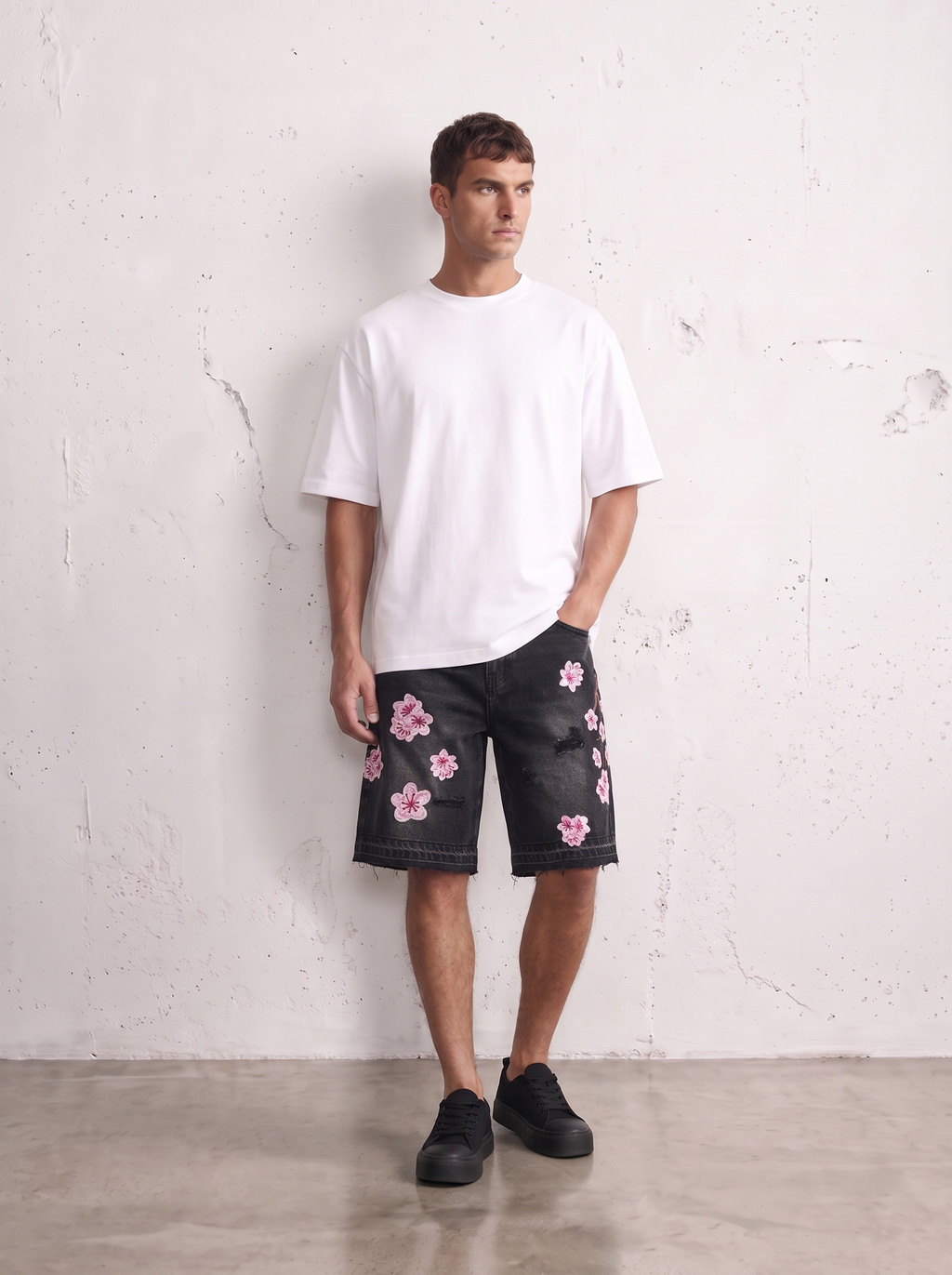 BLOSSOM DENIM SHORTS