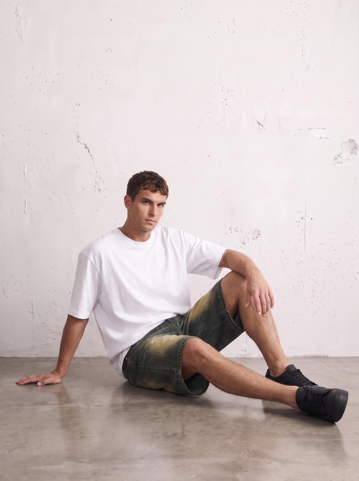 6THLANE BAGGY DENIM SHORTS