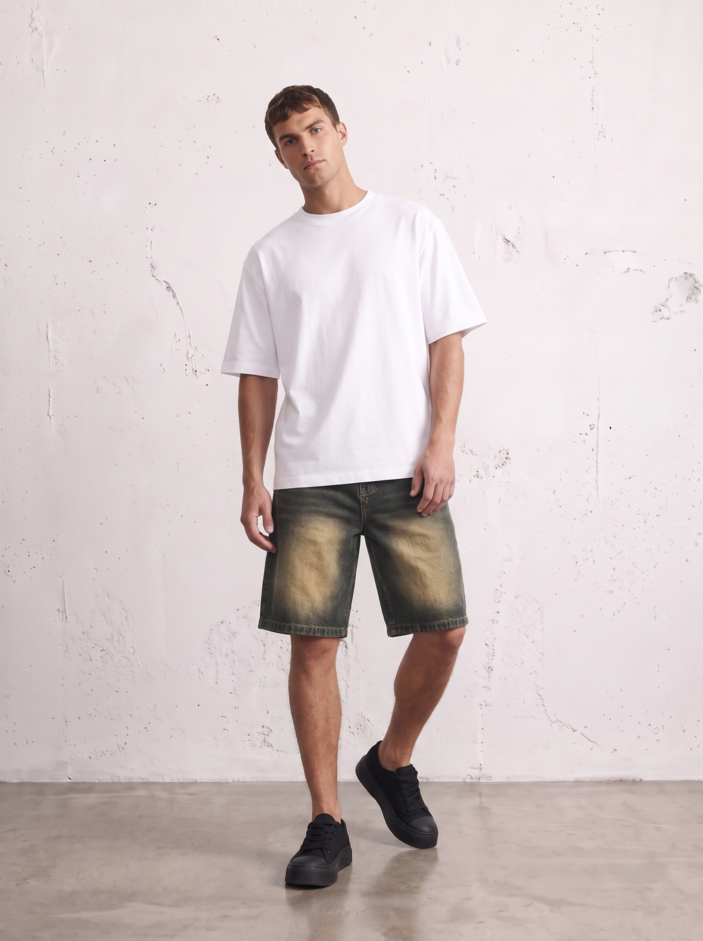 6THLANE BAGGY DENIM SHORTS