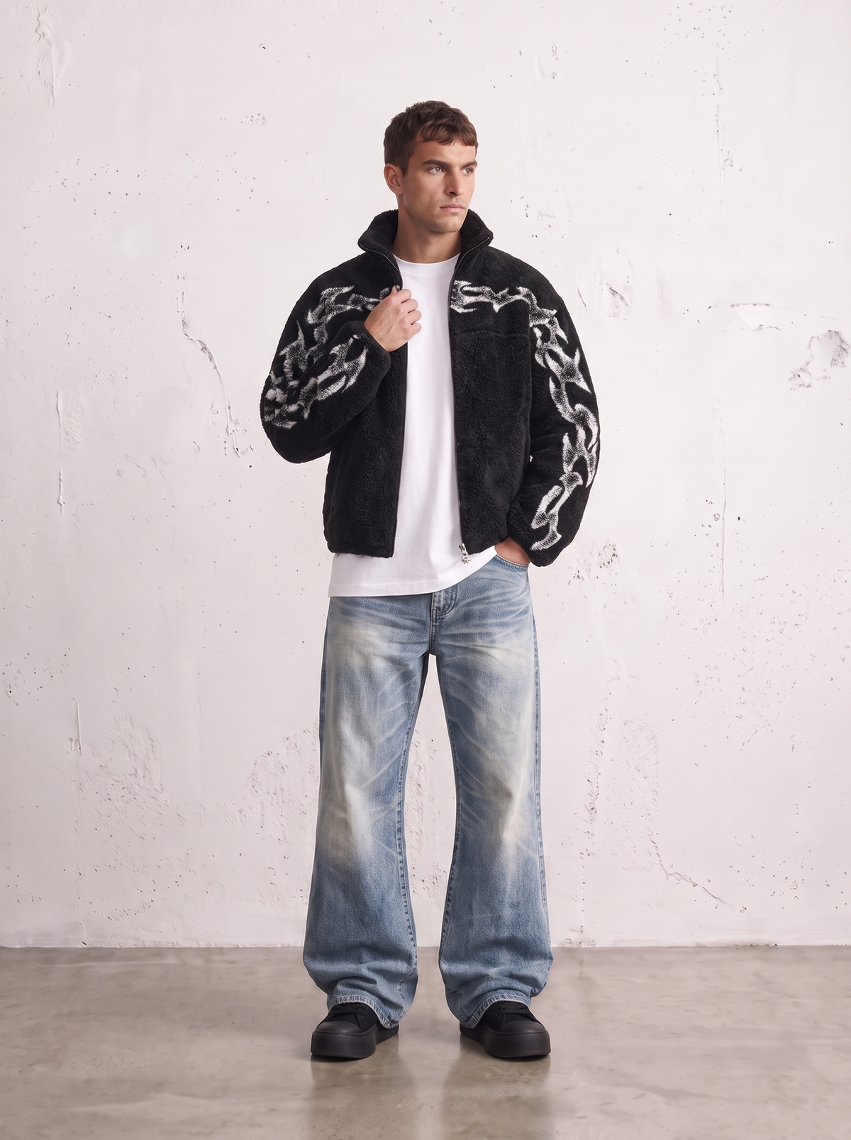 TRIBAL SHERPA ZIP JACKET