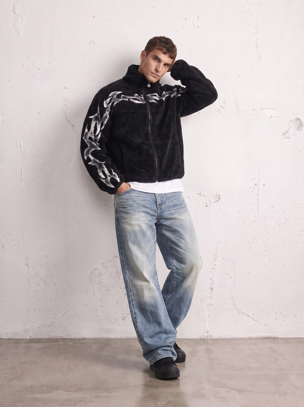 TRIBAL SHERPA ZIP JACKET